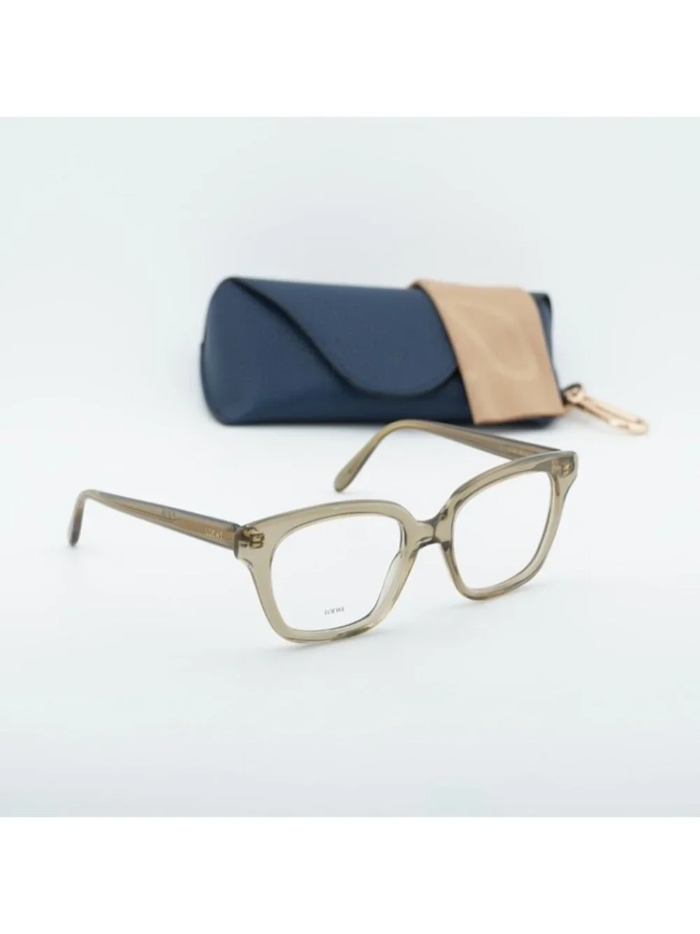 Loewe LW50083I 096 Eyeglasses Shiny Green 51mm Square Frame